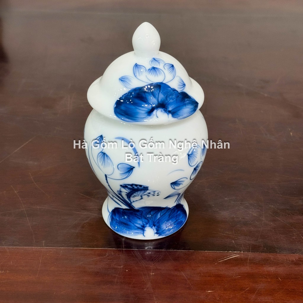 Choé Thờ Cúng MEN SEN CHÀM, Chum Thờ Cúng Bát hương lư hương - bộ đồ cúng Bát Tràng cao cấp