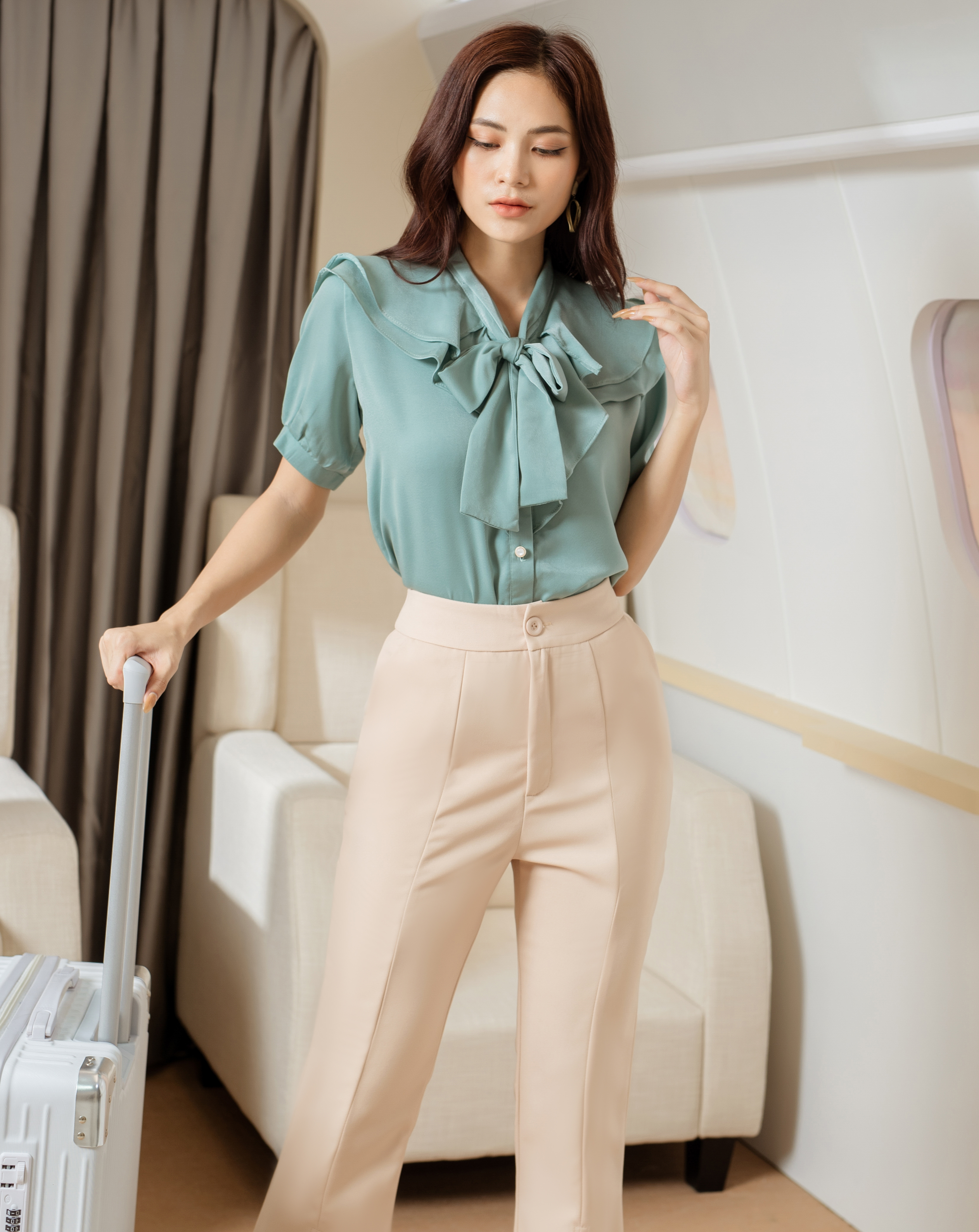 Áo kiểu cột nơ tay bồng_thumbnail_3