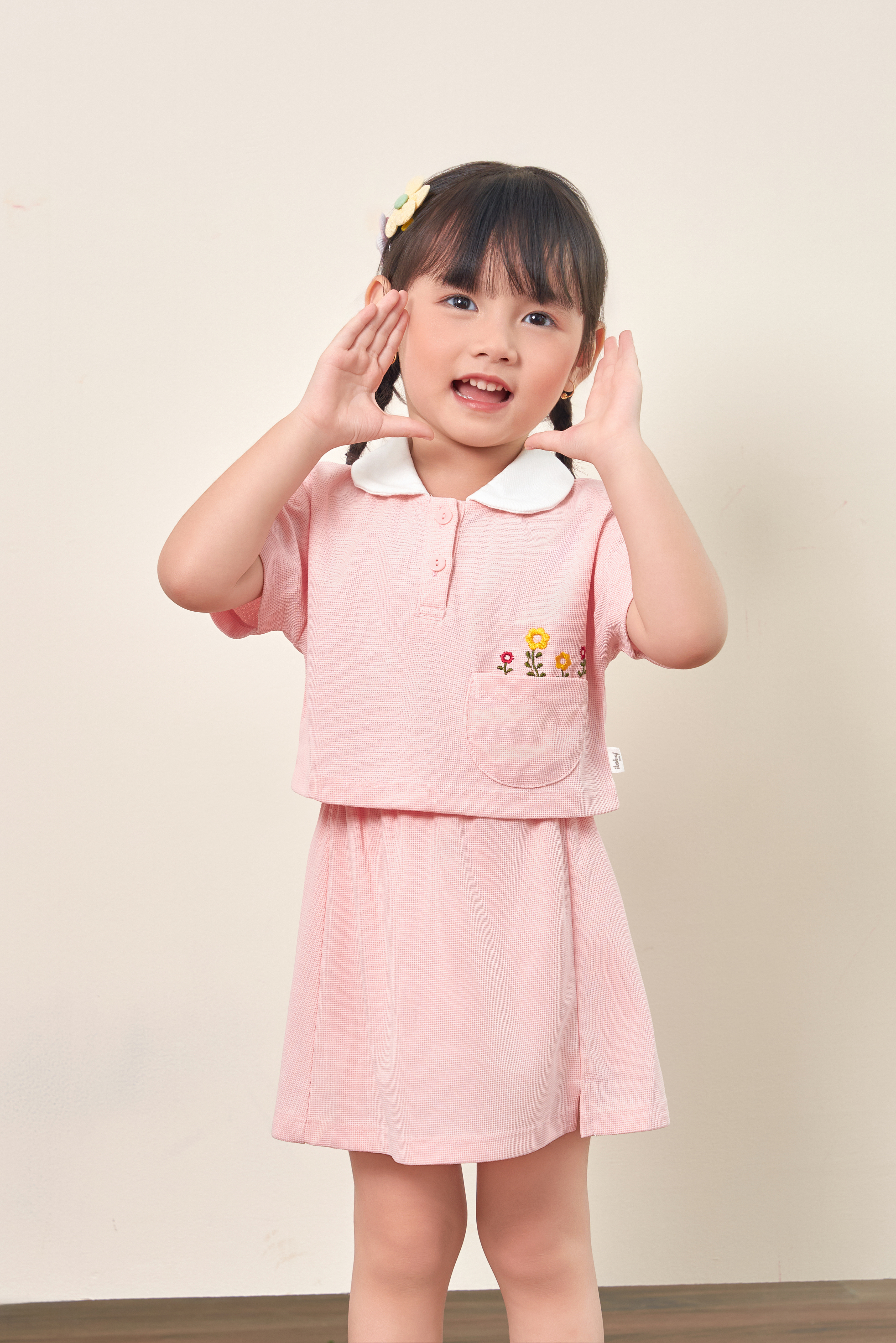 Set bé gái crotop phối cổ kèm chân váy xẻ_thumbnail_4