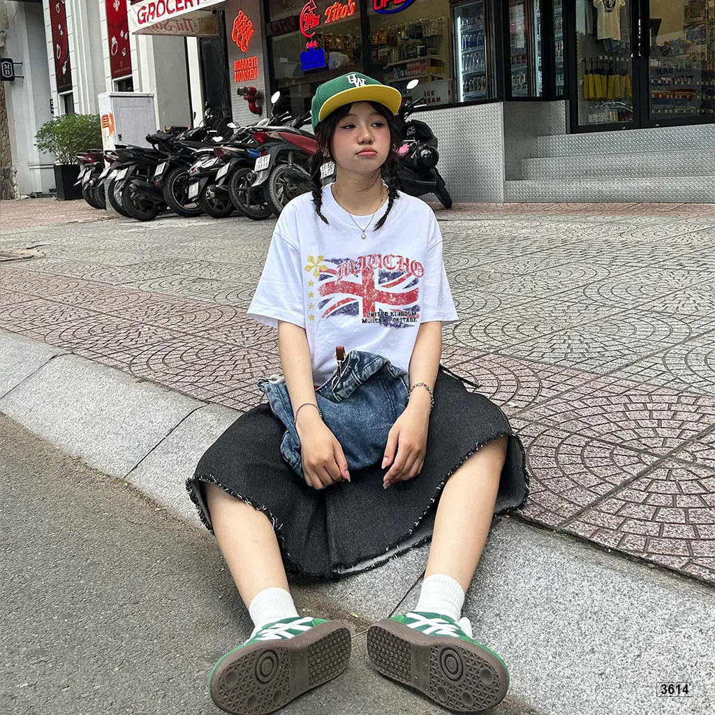 Áo thun unisex form boxy phong cách retro Miucho 3614_thumbnail_5