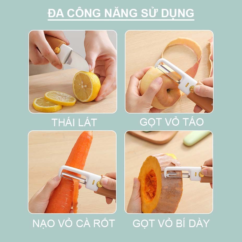 [RẺ VÔ ĐỊCH] Dao Gọt Hoa Quả Đa Năng 2in1 (Gọt & Nạo) Gọt Rau Quả Văn Phòng_thumbnail_2