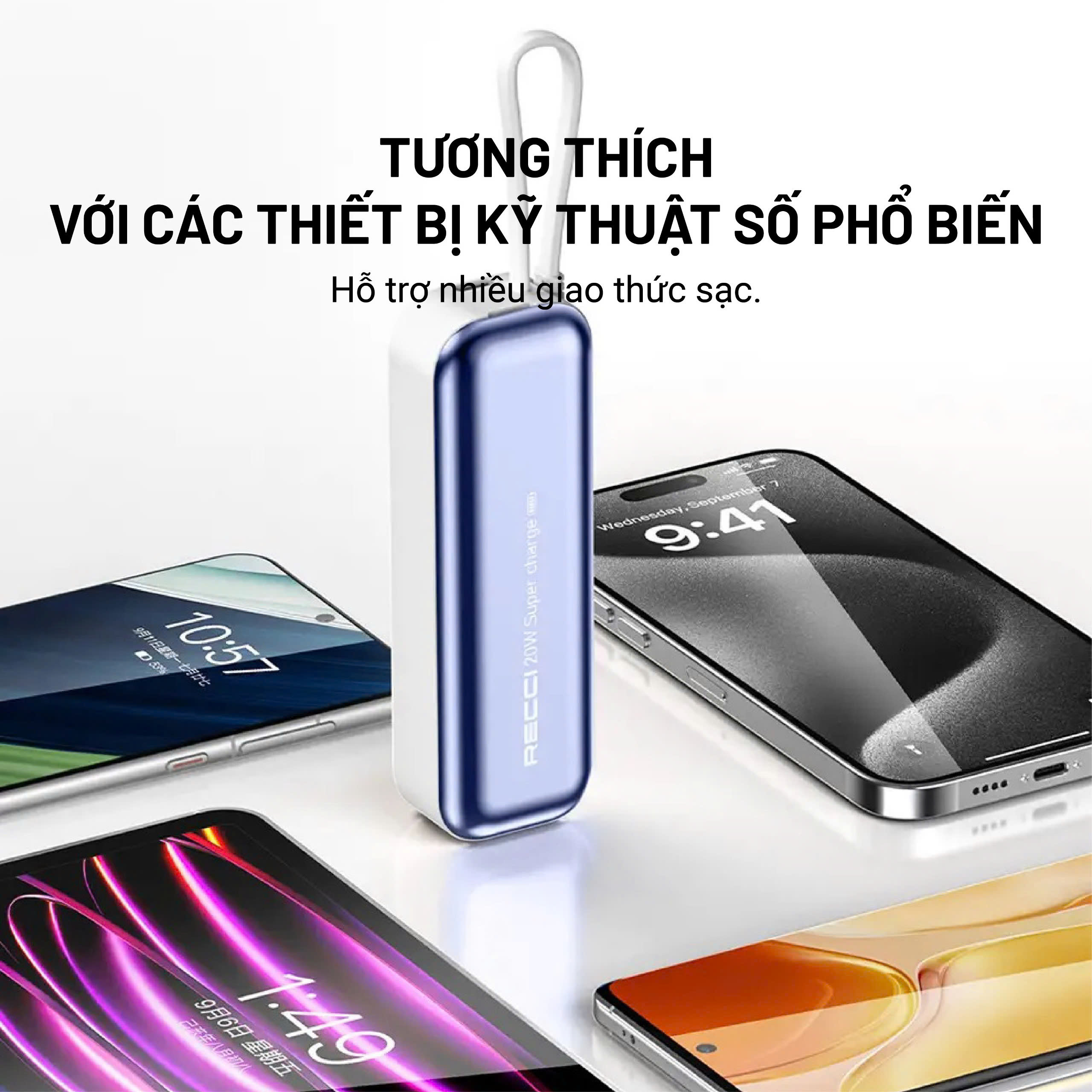 Sạc dự phòng Recci - RPB-A07-BLACK & PINK & WHITE_thumbnail_14