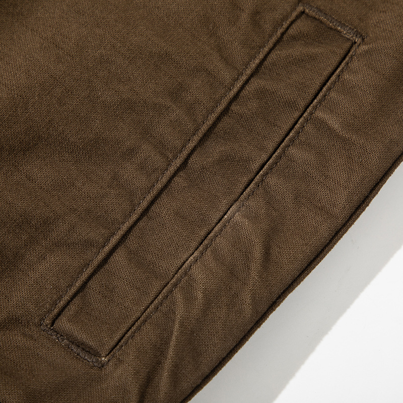 Áo giặt, phai màu và mã hóa Phong cách tiền cũ hợp thời trang 2025 Áo khoác bảo hộ lao động nam đa năng_thumbnail_9