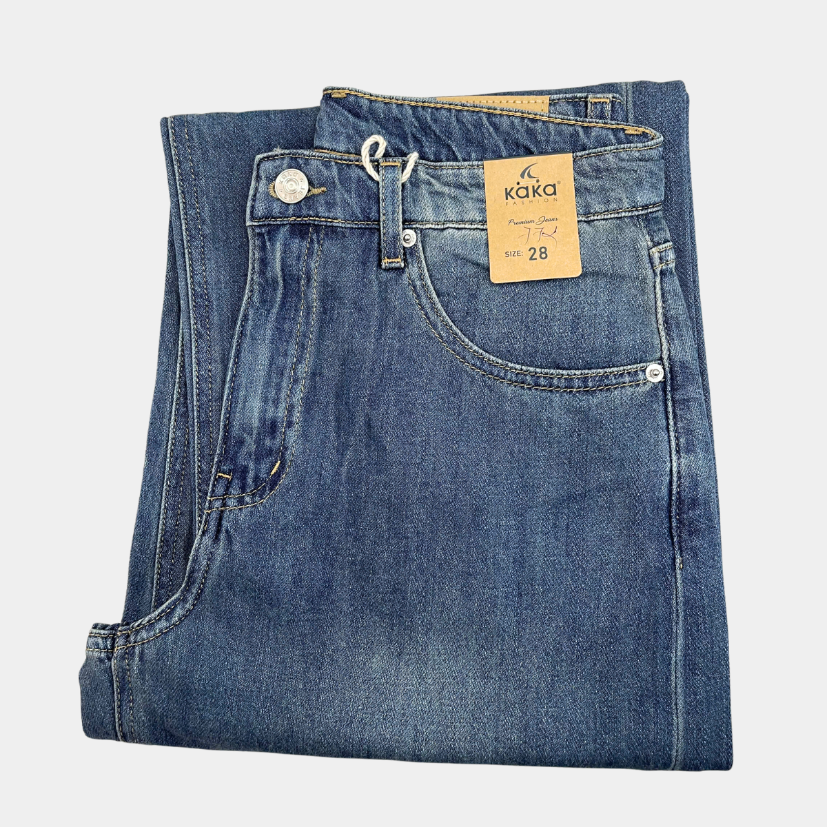 Quần Jean ống rộng Basic Túi trơn_thumbnail_3