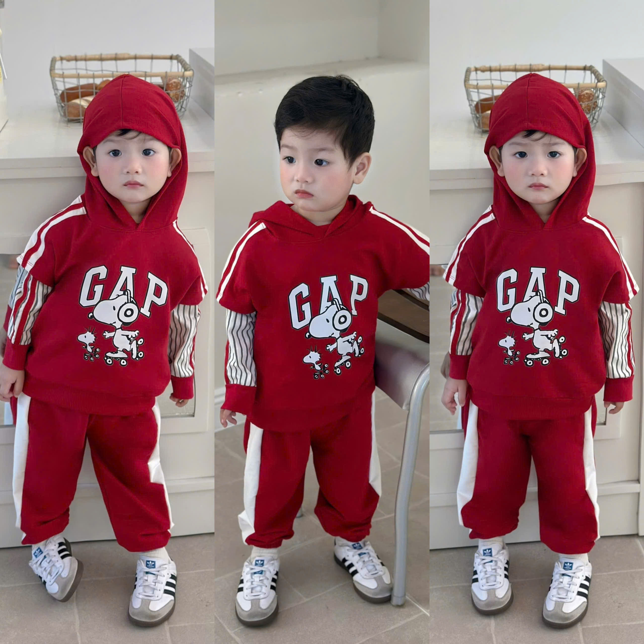 K91 SET 3CT TONE ĐỎ CÚN GAP- A112.09