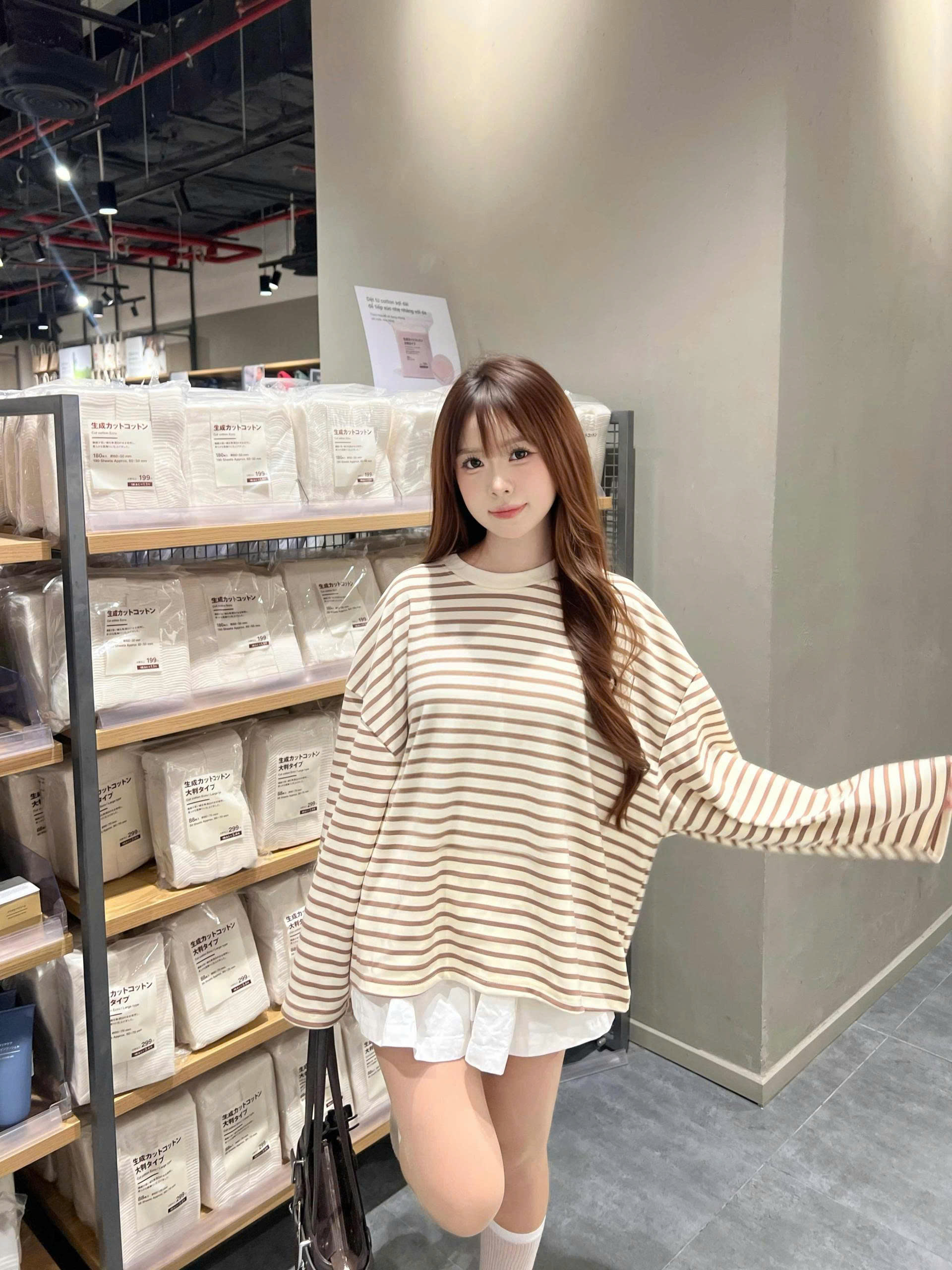 Áo tay dài form boxy Miucho cổ tròn vải thun rib thoáng mát AT00055_thumbnail_2