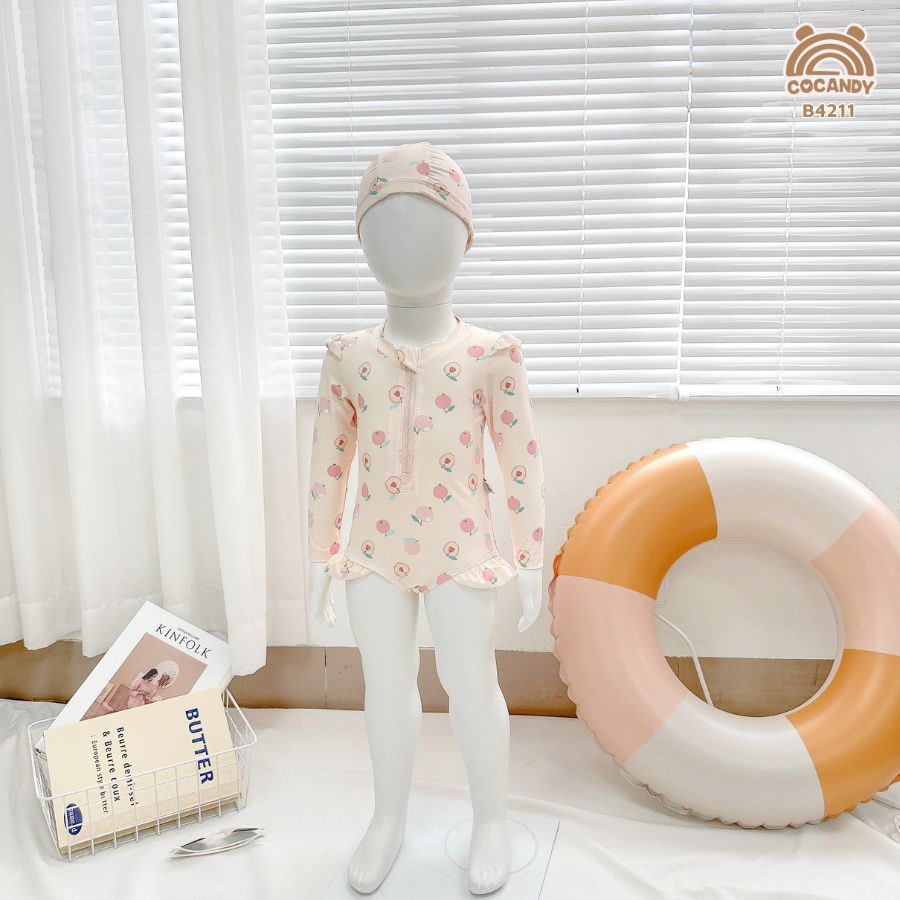 Bộ bơi dài BE suit chip họa tiết quả đào