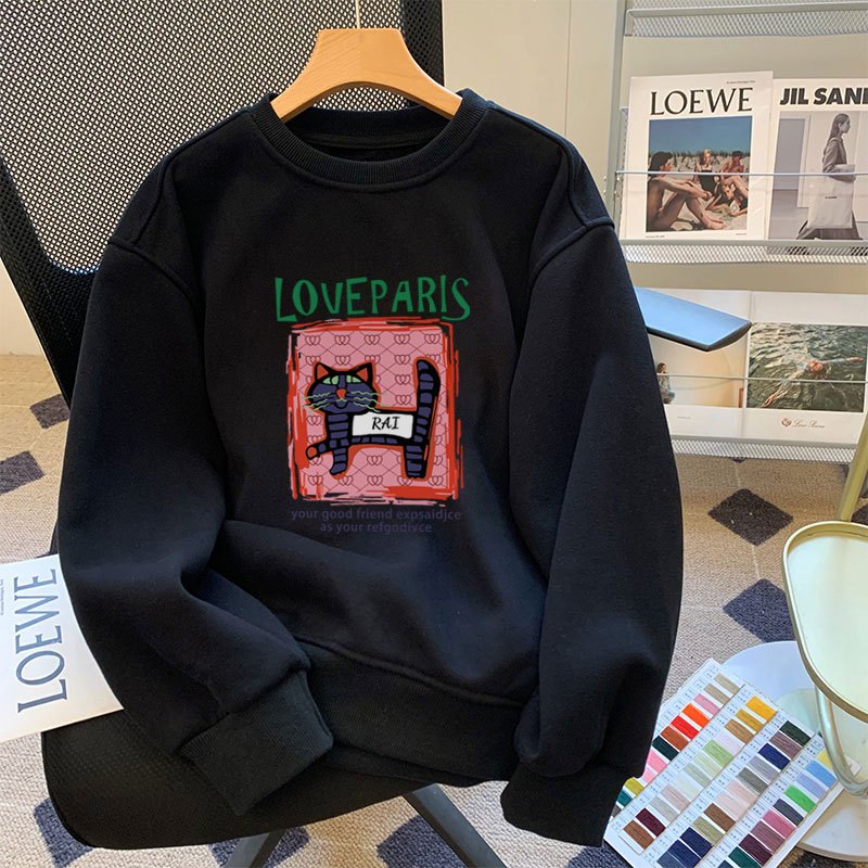 Áo sweater nữ in hình thời trang - Áo nỉ nữ thu đông dáng rộng - Loza G0081_thumbnail_8