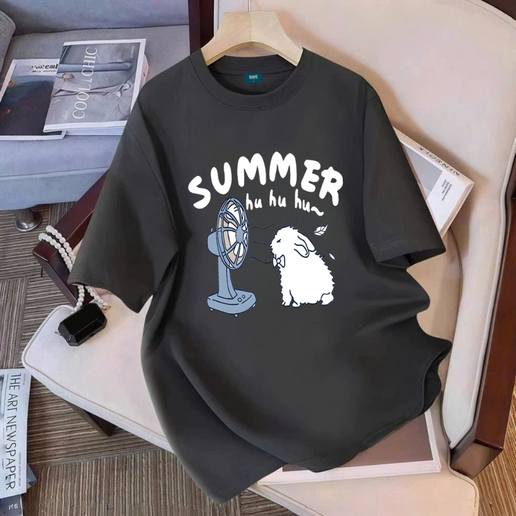 Áo thun unisex UX30-1138 SUMMER hu hu hu hình thỏ dáng oversized local brand WETEE_thumbnail_5