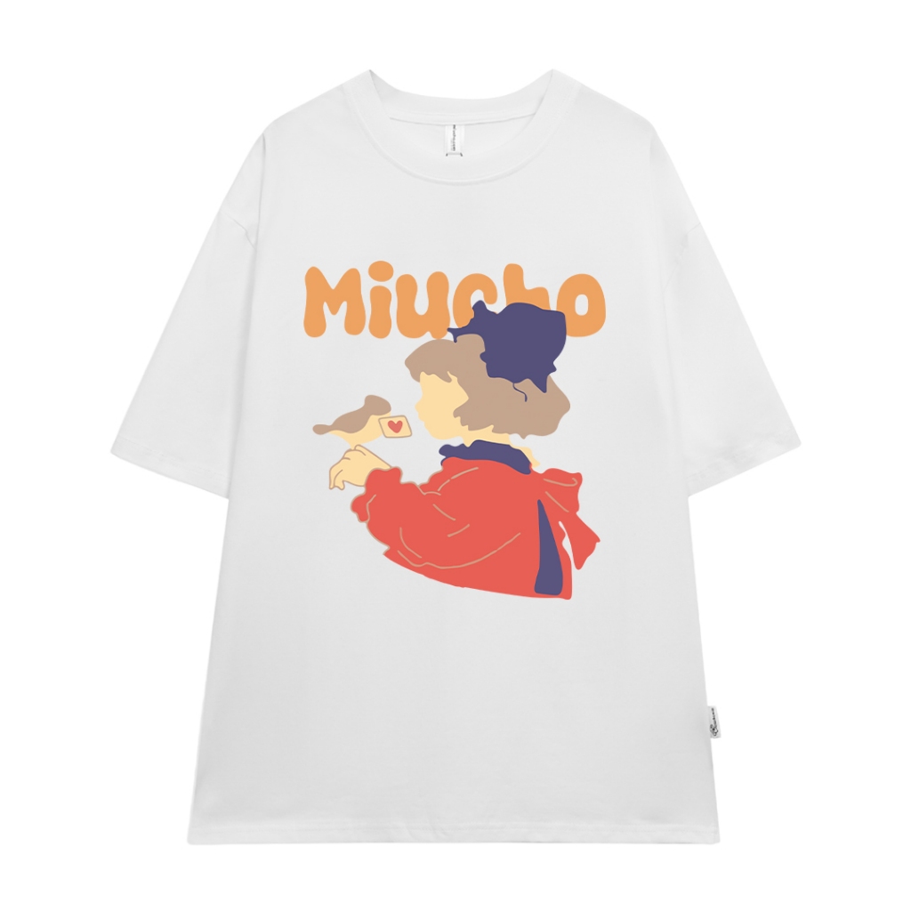 Áo thun couple cute form rộng unisex đủ size ATD1057 Miucho tay lỡ cổ tròn in mix_thumbnail_0