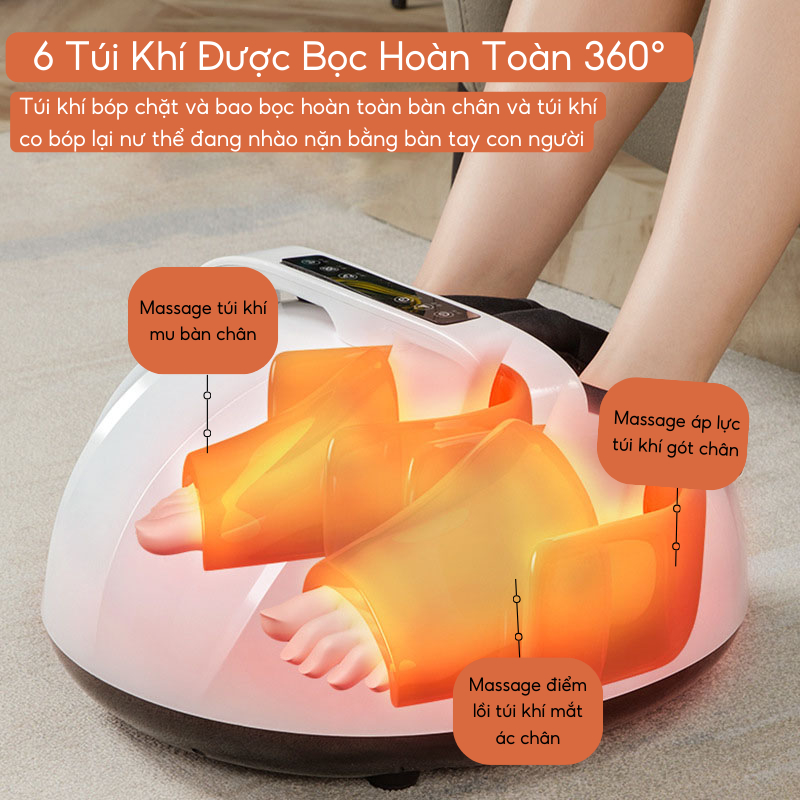 Máy massage chân 6D NMIMART Kết Hợp Bấm Huyệt, nén khí, sưởi ấm_thumbnail_4