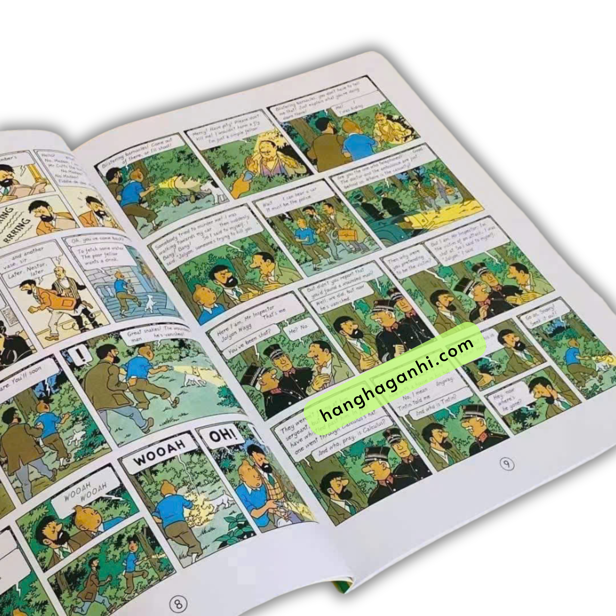 Bộ 23 cuốn The adventures of Tintin màu vàng, Cuộc phiêu lưu của Tintin sách nhập_thumbnail_6
