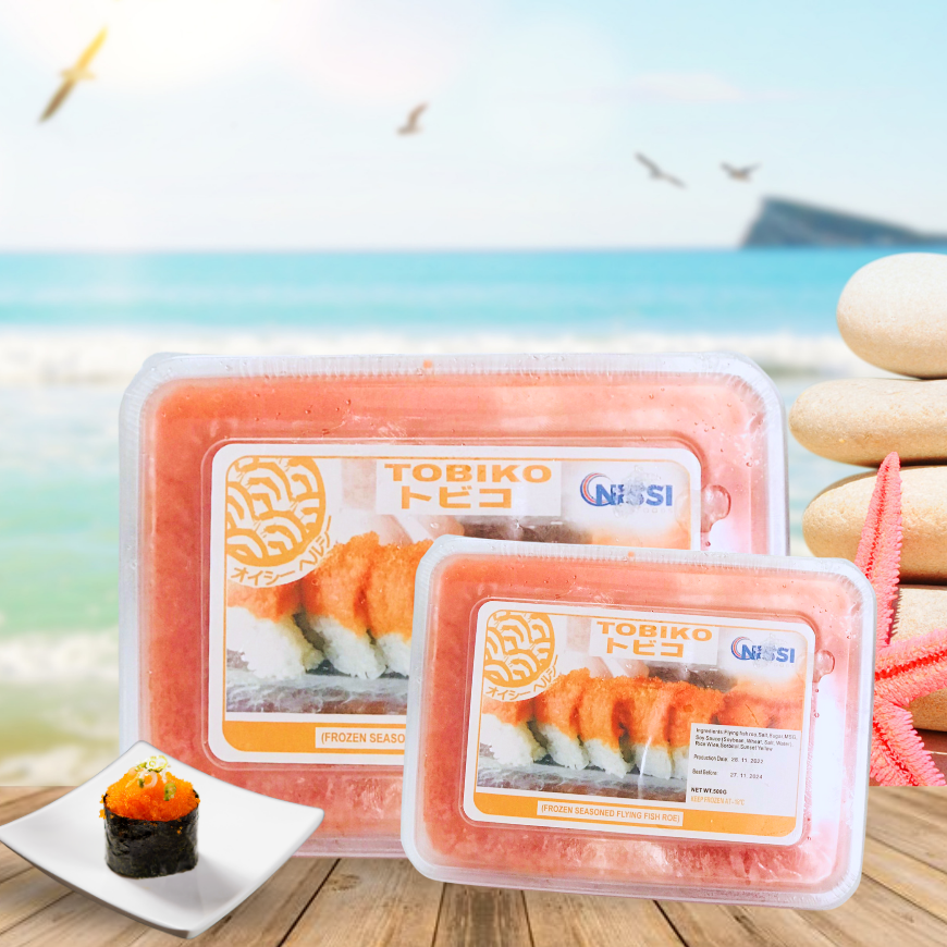TOBIKO (trứng cá chuồn màu cam, xanh, đen, đỏ) _thumbnail_3