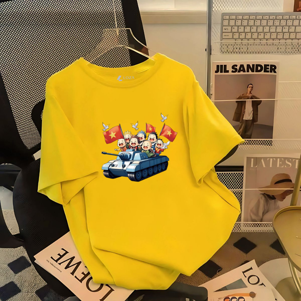 [Form rộng] Áo phông nữ 'Cờ Đỏ Sao Vàng Việt Nam- Độc lập tự do' - LOZA G0293_thumbnail_4