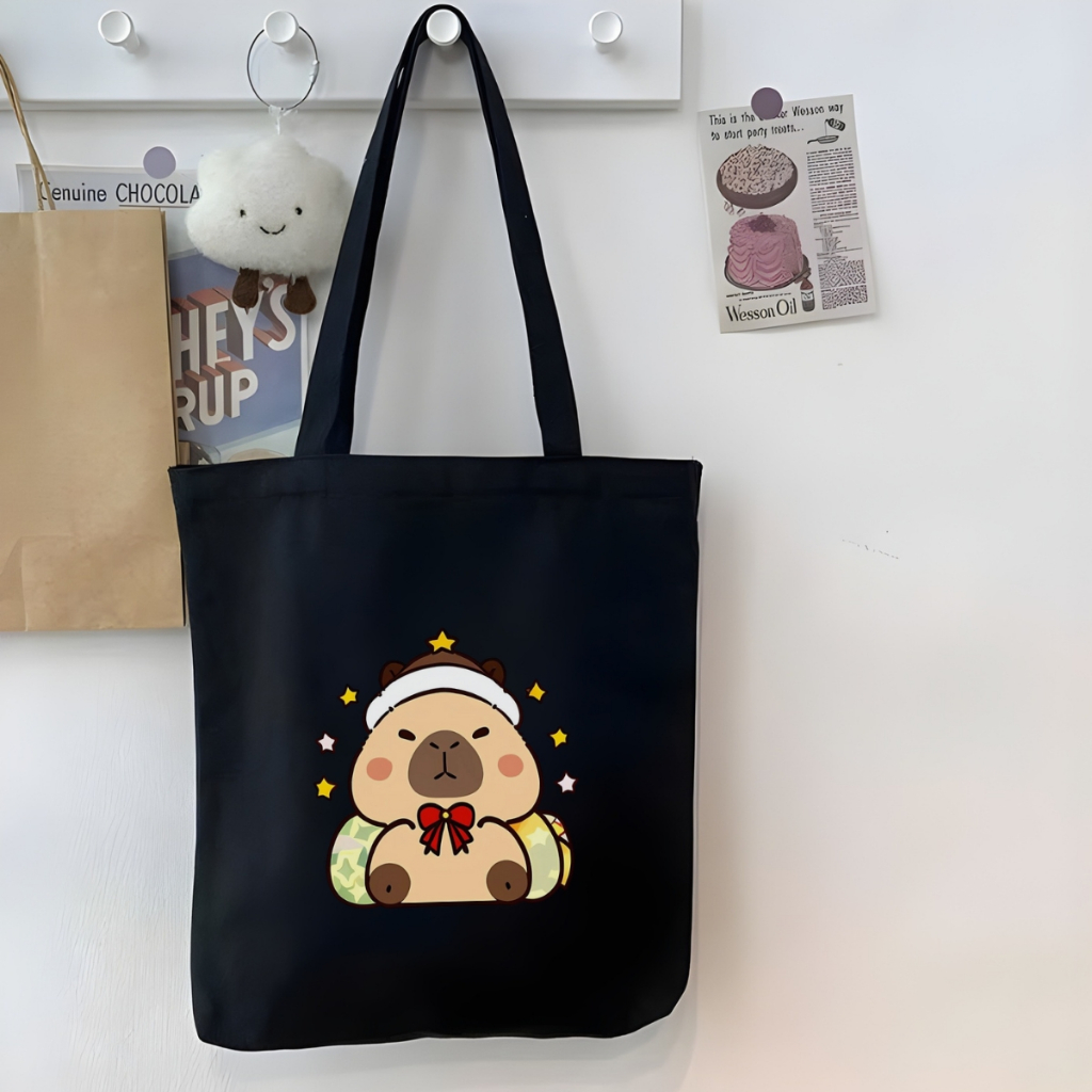 Túi tote vải canvas hình NOEL, Merry Christmas, đeo vai, có khóa kéo và ngăn phụ - WE TEE WTU08_thumbnail_16