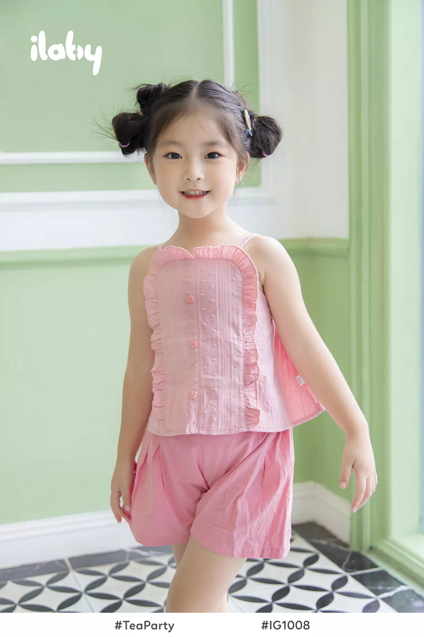 Đồ bộ bé gái hai dây yếm bèo_thumbnail_1