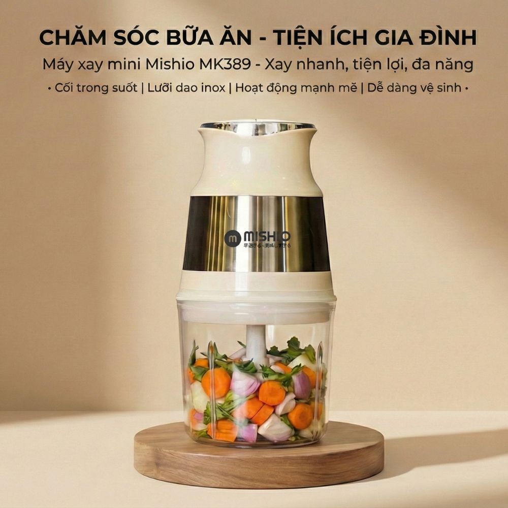 Máy Xay Mini Mishio MK389 - Dung Tích 0.8L, Xay Đồ Ăn Dặm, Gia Vị, Đồ Khô, Công Suất 250W Mạnh Mẽ_thumbnail_10