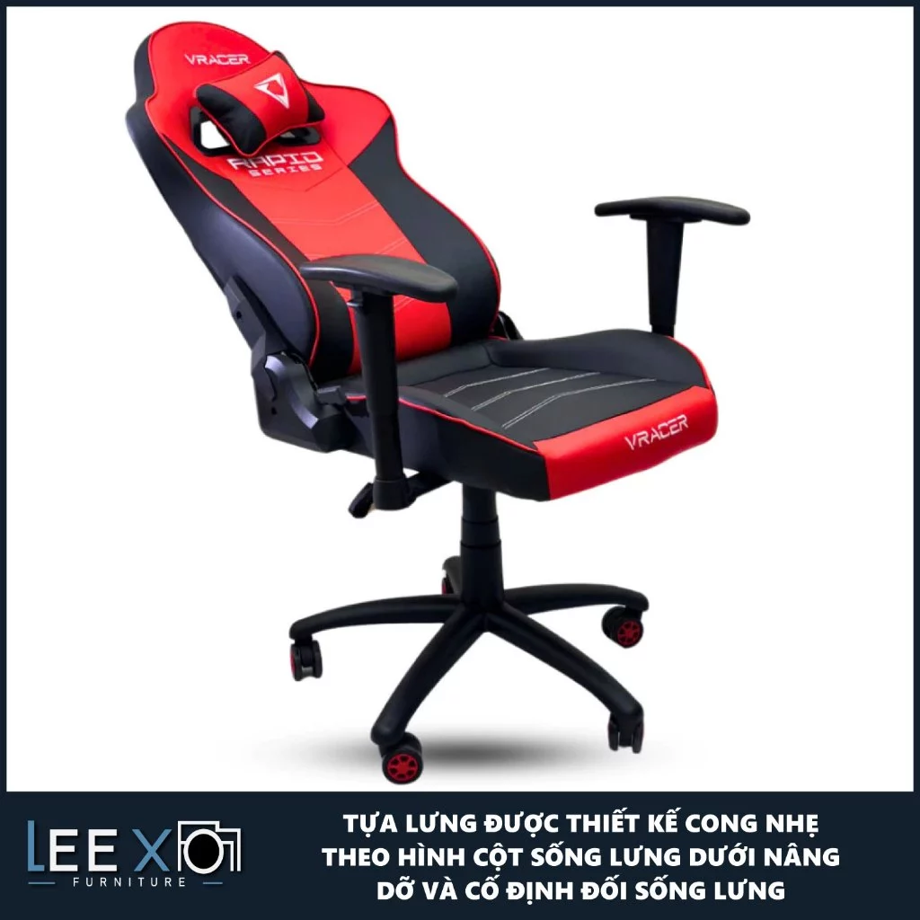 Ghế Gaming VRACER RAPIO Ghế Livestream, Làm Việc Da PU Tăng Cường Sự Thoải Mái_thumbnail_6