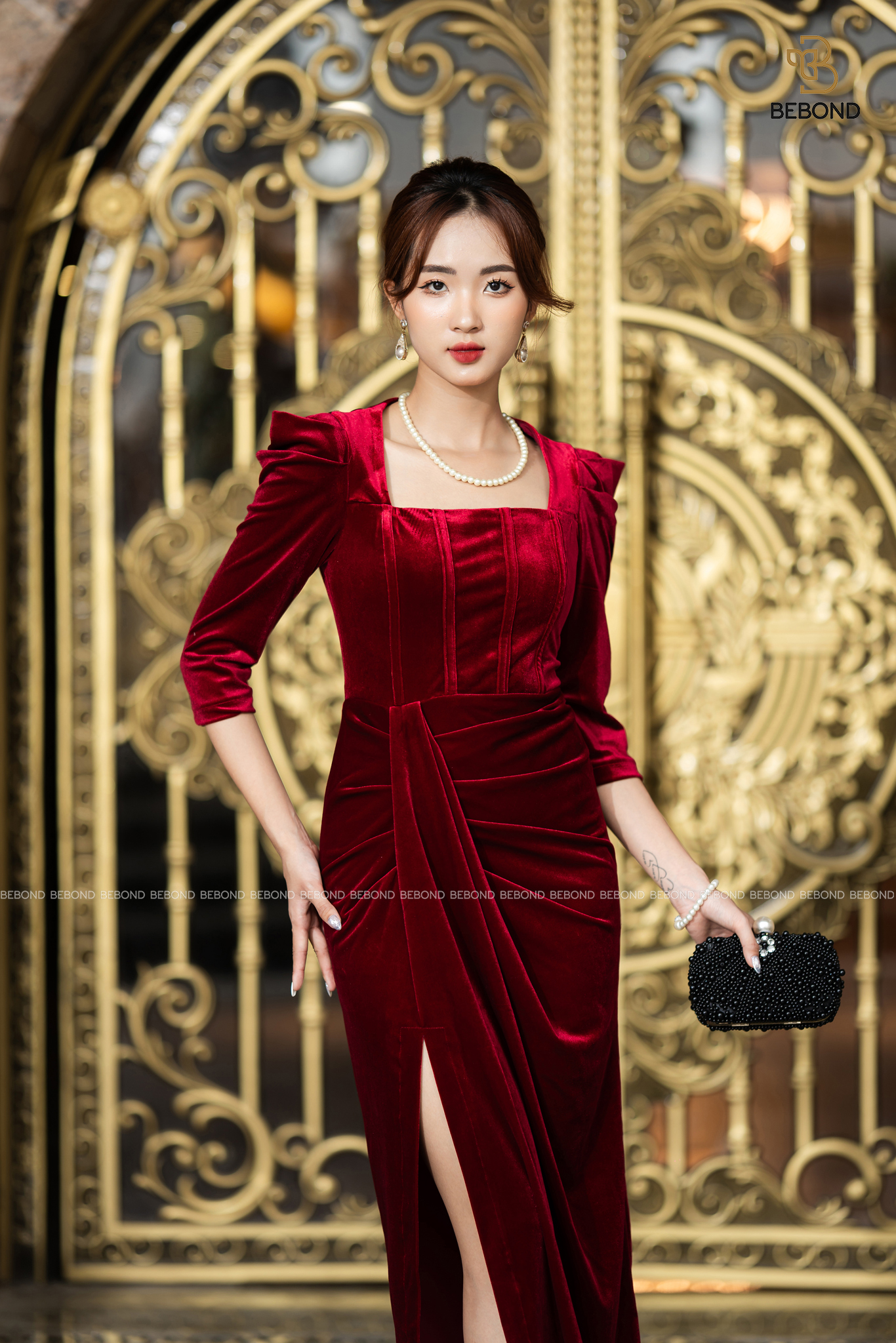 ĐẦM NHUNG XẺ ĐÙI DÀI TAY- EMILY DRESS_thumbnail_6