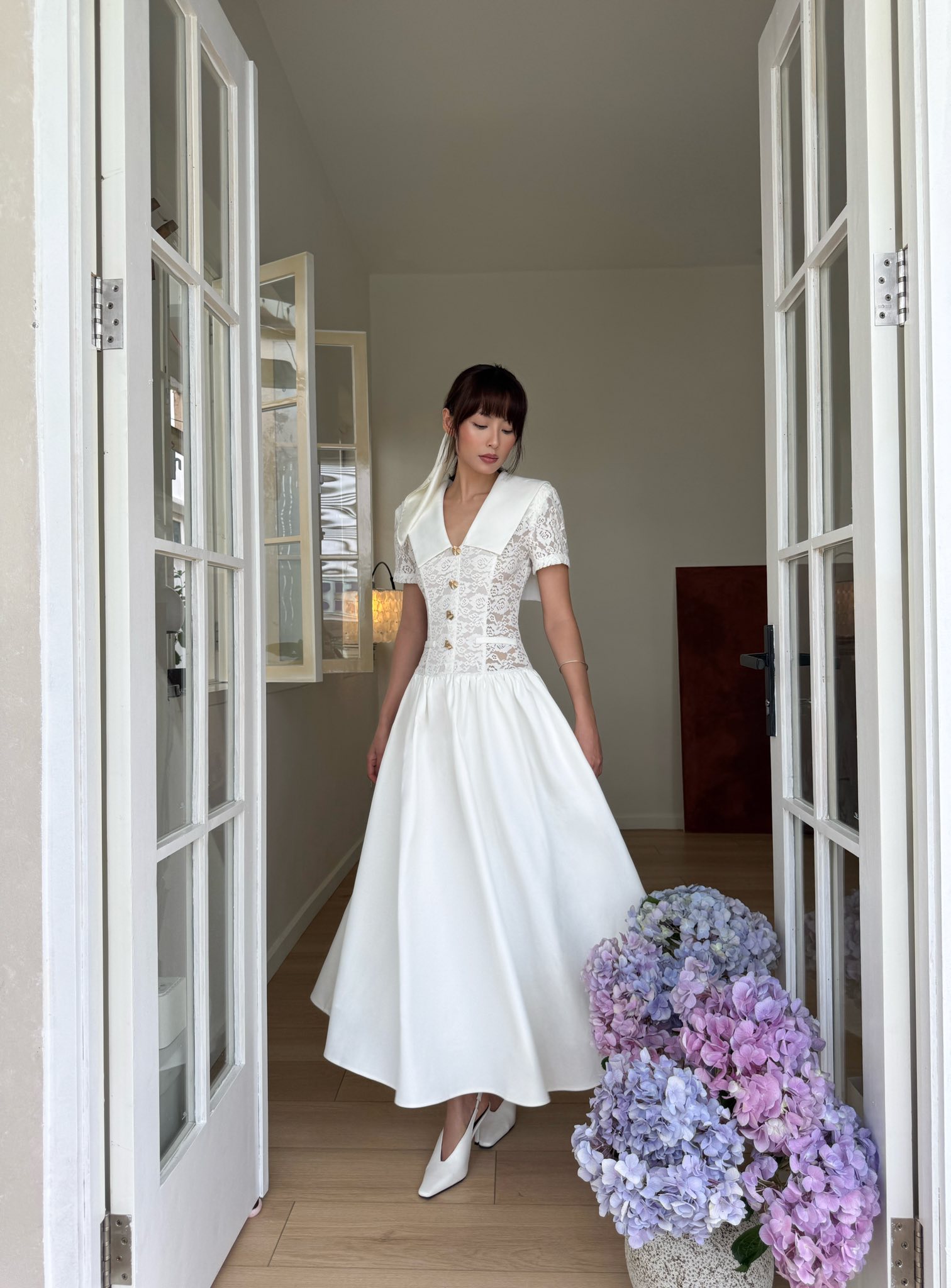 Lace Cape Dress JCV161