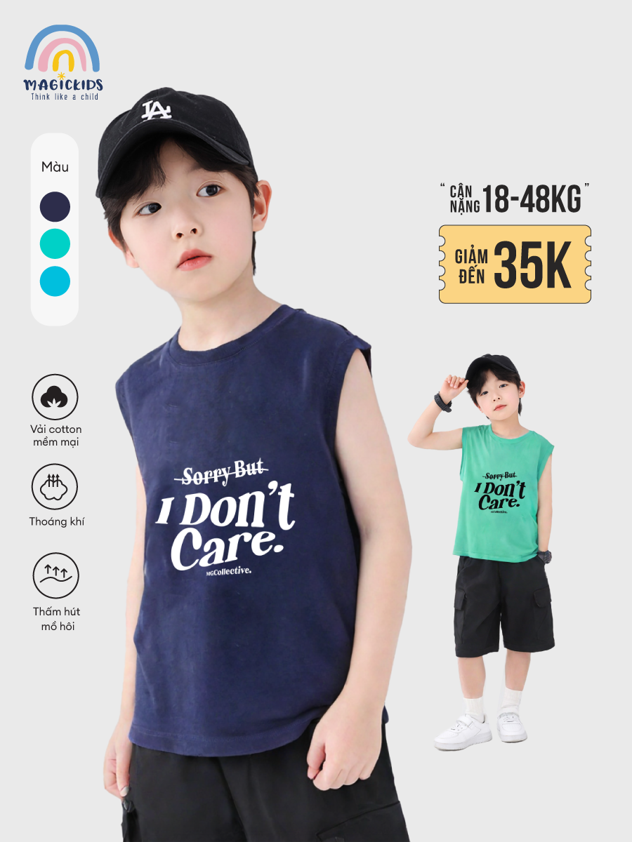 Áo tanktop in I dont care AO24048