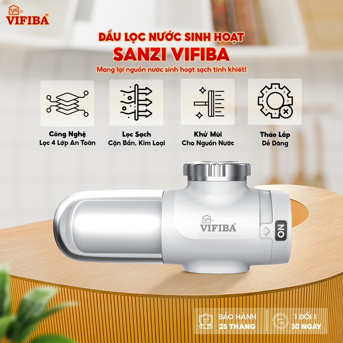 Bộ lọc nước VIFIBA x Sanbee Khử CLO