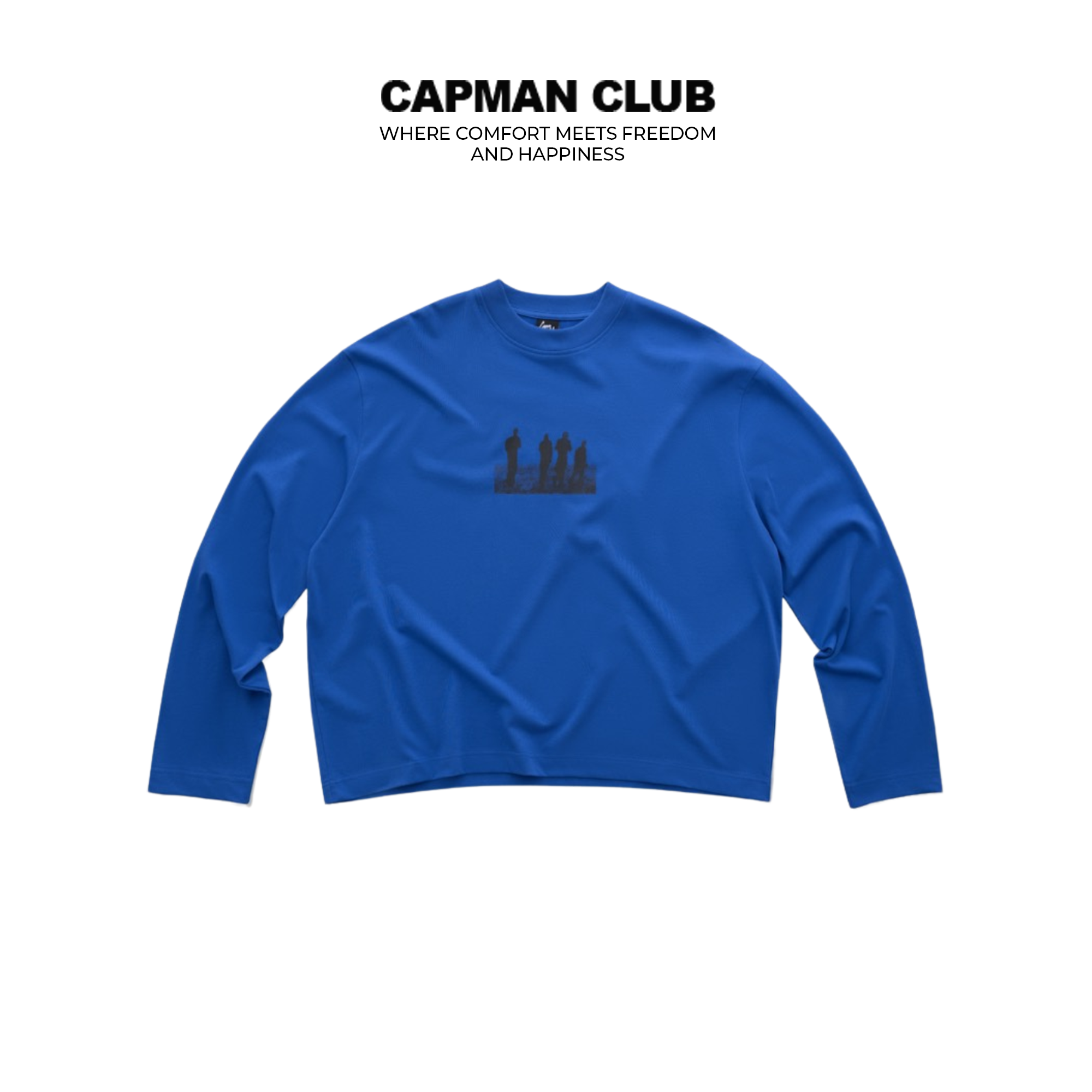 Áo thun tay dài xanh coban form boxy FIORA chất cotton interlock phù hợp cho nam và nữ_thumbnail_0