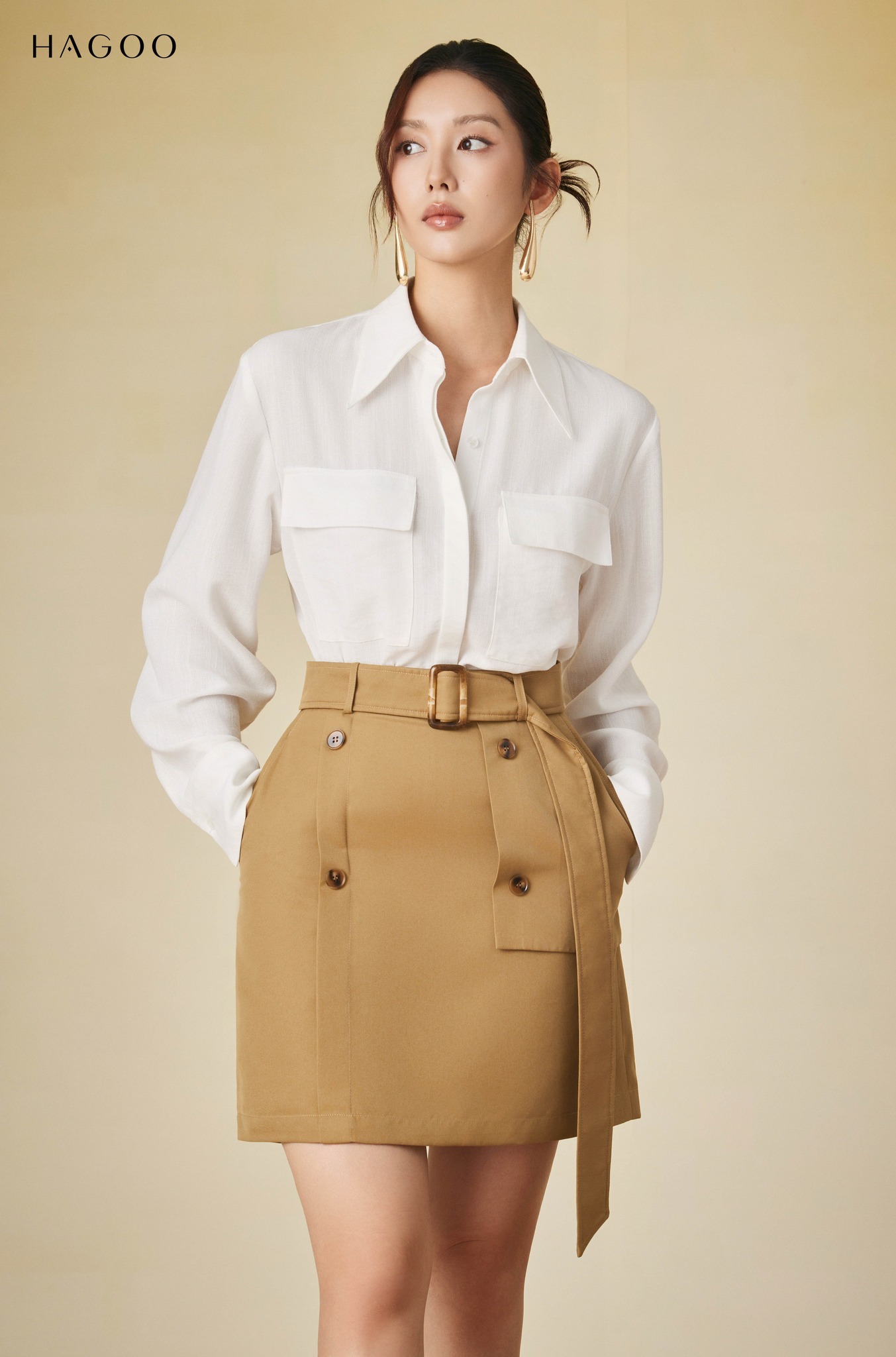 Áo Sơ mi túi ốp ngực HAGOO