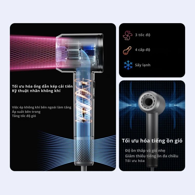 Máy Sấy Tóc Tốc Độ Cao Kachi MK428 ION (110.000 vòng/phút) - Sấy Nhanh, Chăm Sóc Tóc Ion Âm, Kiểm Soát Nhiệt NTC_thumbnail_5