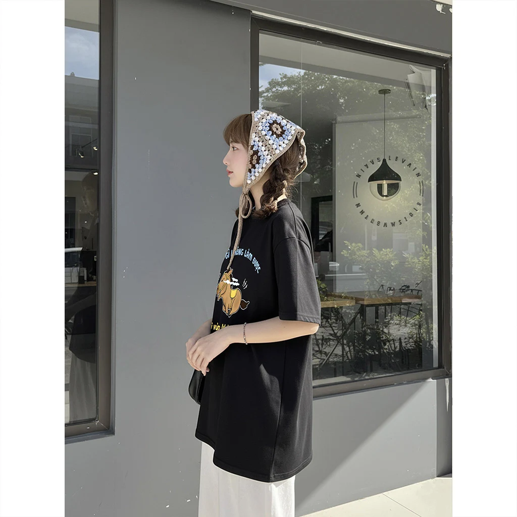 Áo thun boxy Miucho Club chất vải dày dặn thoáng mát chuẩn form chú ngựa hài hước in mix 2876_thumbnail_6