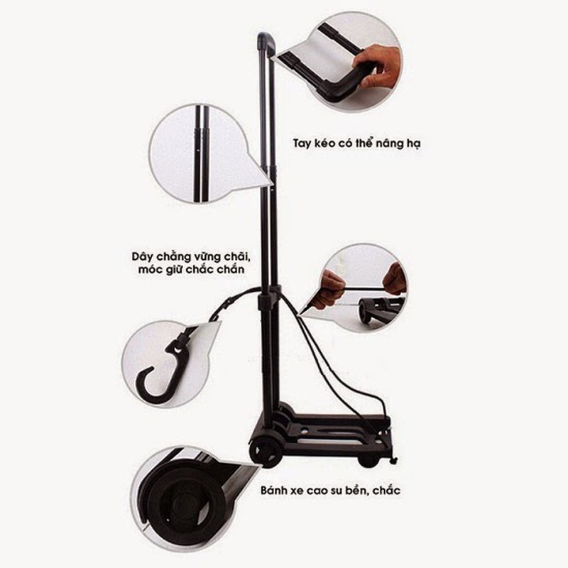 Xe kéo hàng gấp gọn chuyên nghiệp tiện lợi trọng tải 40kg_thumbnail_2