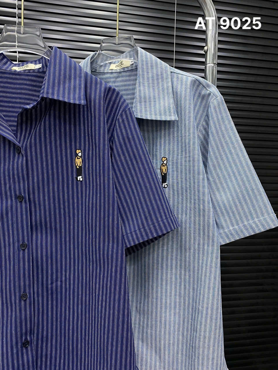Áo sơ mi sọc tay ngắn bigsize AT9025 dành cho nàng mũm mĩm từ 55-90kg_thumbnail_3