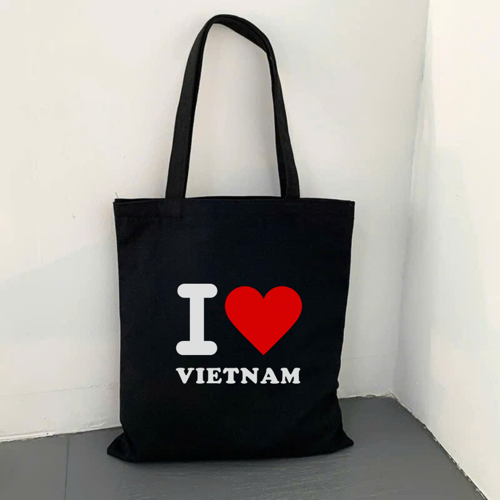 Túi tote vải canvas BST Tôi yêu Việt Nam có khoá kéo và ngăn phụ đi học, đi chơi - 𝐖𝐞 𝐓𝐞𝐞 TOTE10_thumbnail_5