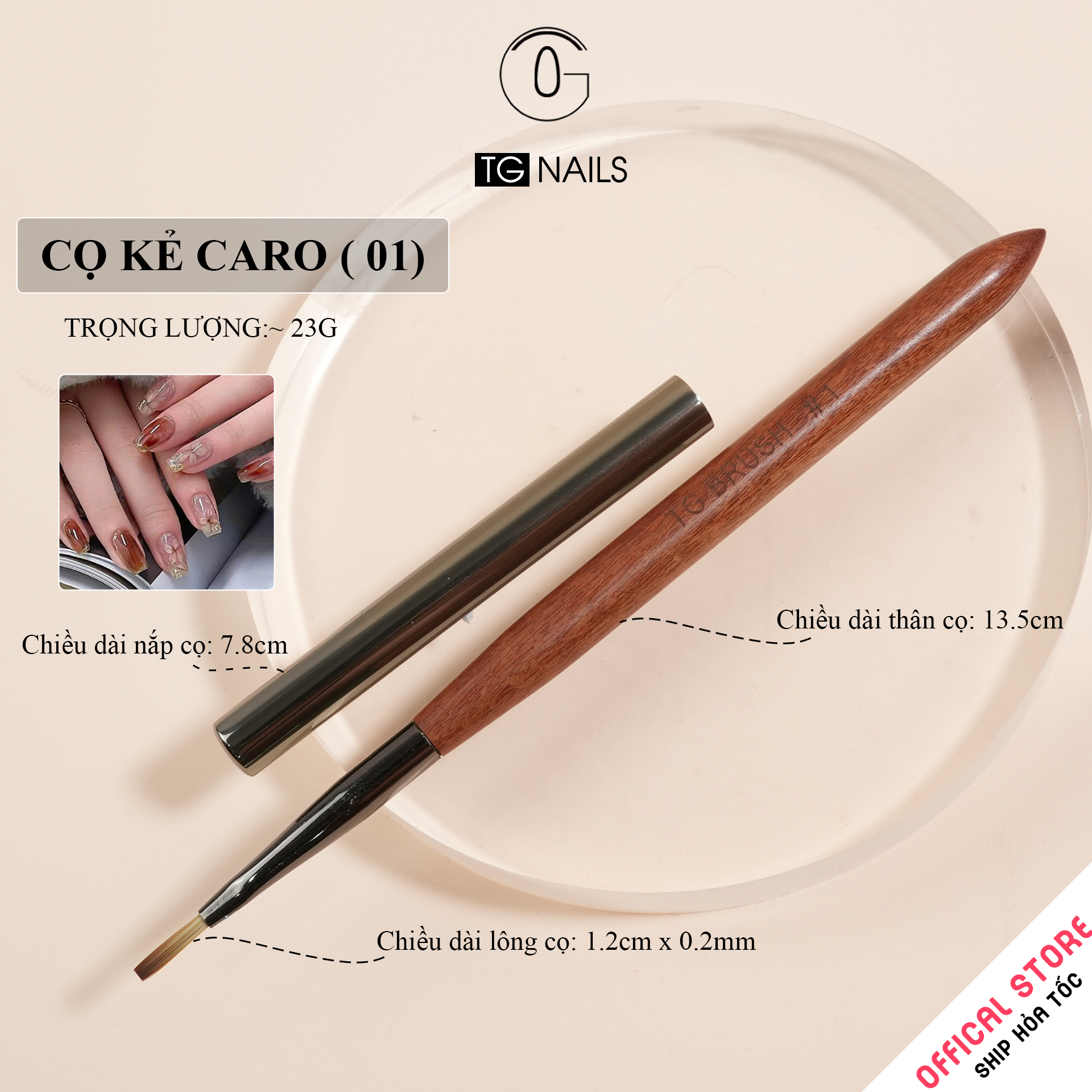 Cọ vẽ móng TG NAILS cán gỗ cao cấp_thumbnail_15