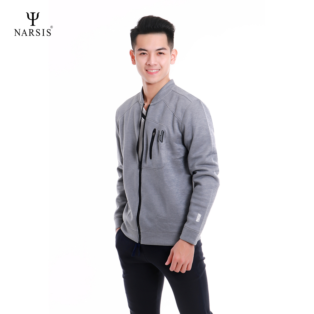 ÁO KHOÁC NAM D8082 NARSIS CHẤT LIỆU THOÁNG MÁT, DỄ CHỊU, THOẢI MÁI CẢ NGÀY, DỄ VẬN ĐỘNG