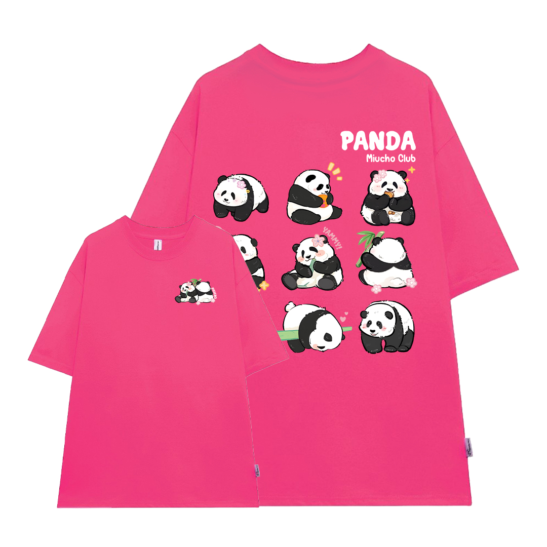 Áo thun Gấu trúc panda dễ thương form rộng local brand ATD1221 Miucho tay ngắn vải cotton thoáng mát cổ tròn in mix_thumbnail_12