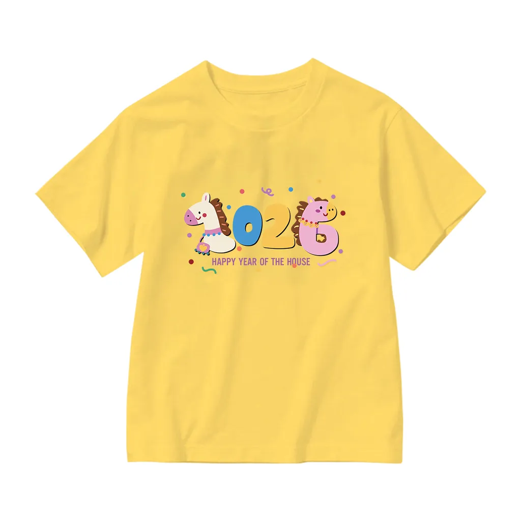 Áo thun bé trai bé gái Tết 2026 Kado vải cotton thoáng mát mềm mại 2953_thumbnail_0