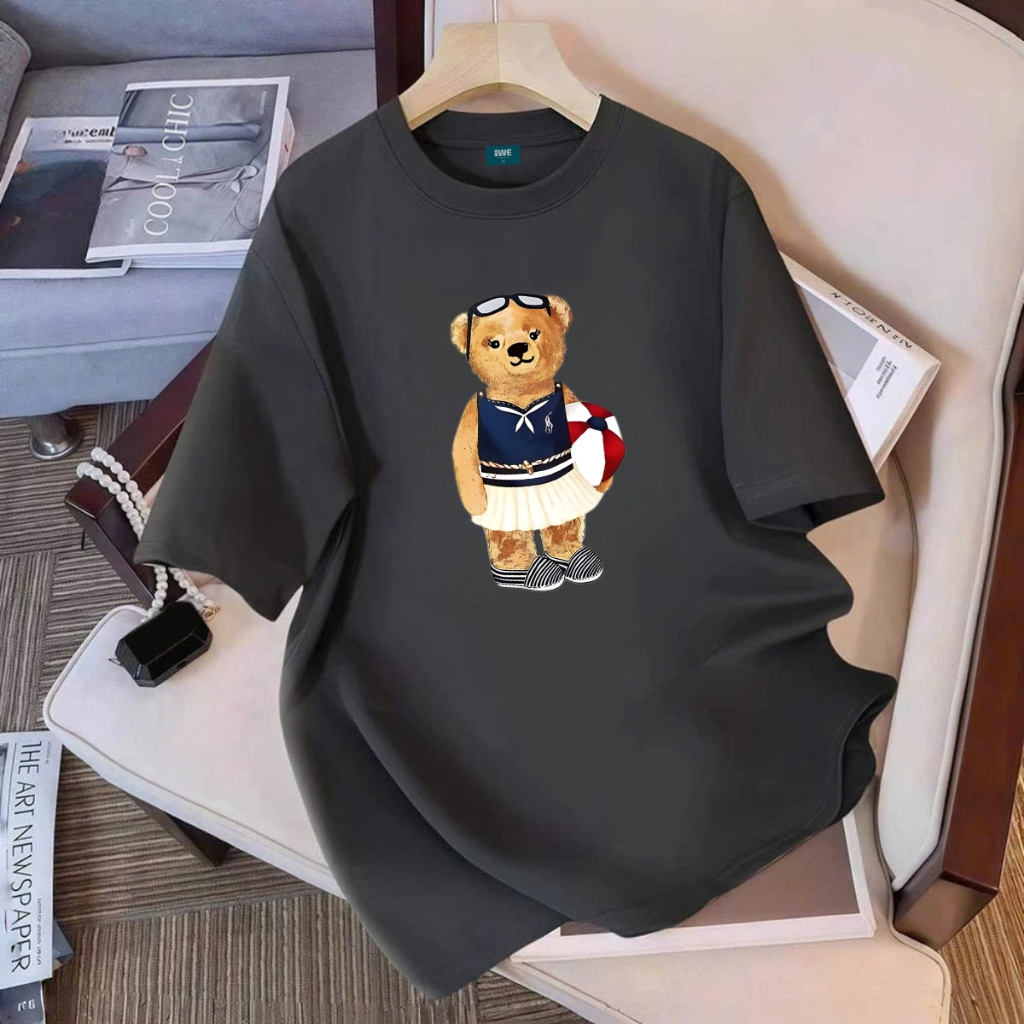 Áo thun unisex UX30-1174 gấu nâu ôm bóng dáng oversized local brand WETEE_thumbnail_4