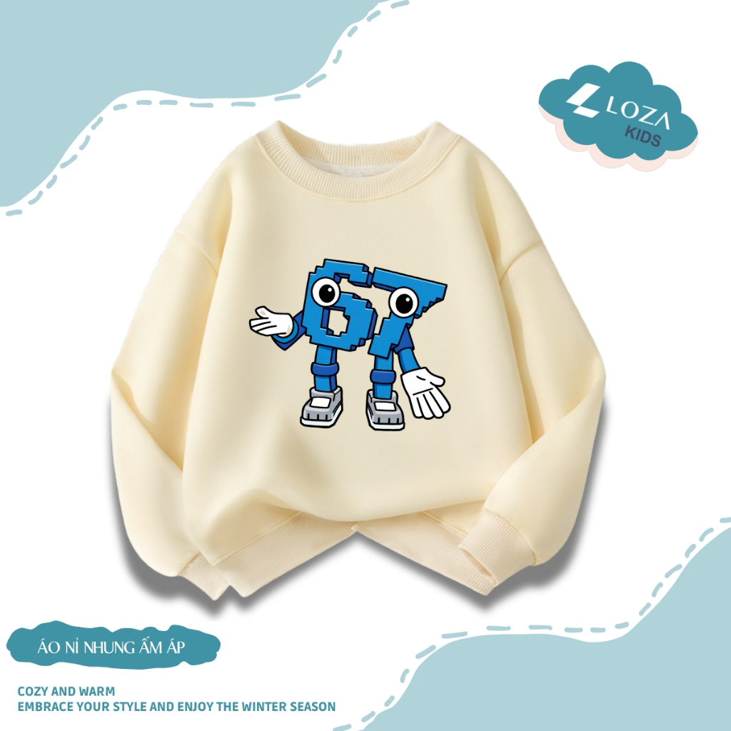 Áo nỉ cho bé trai in số 67 - Six Seven - Loza Kids IN029_thumbnail_6