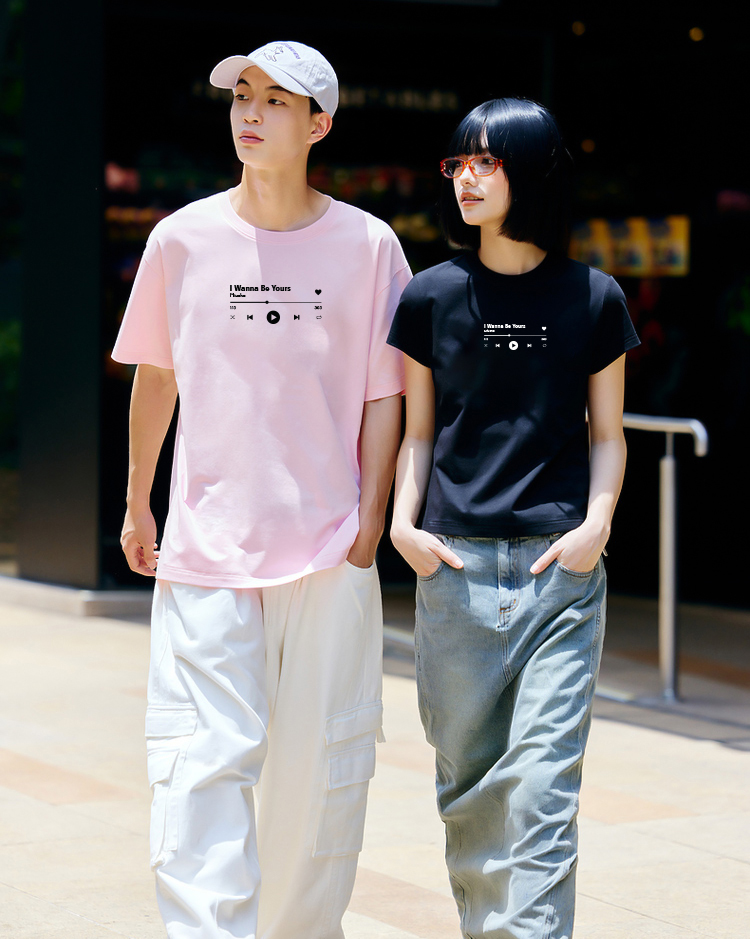 Áo thun cặp đôi couple from rộng ATD1376 Miucho vải cotton thoáng mát cổ tròn in mix_thumbnail_2