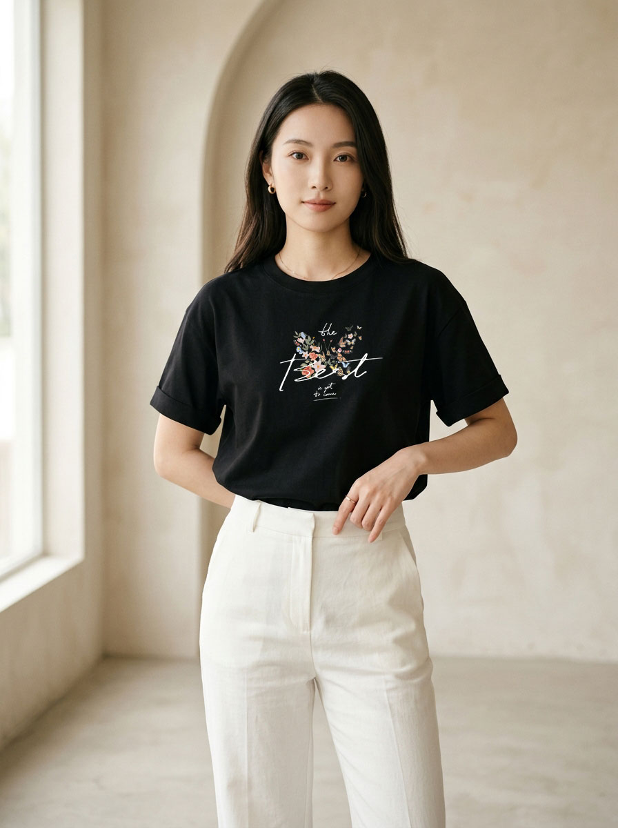 Áo thun đen TRALI 411