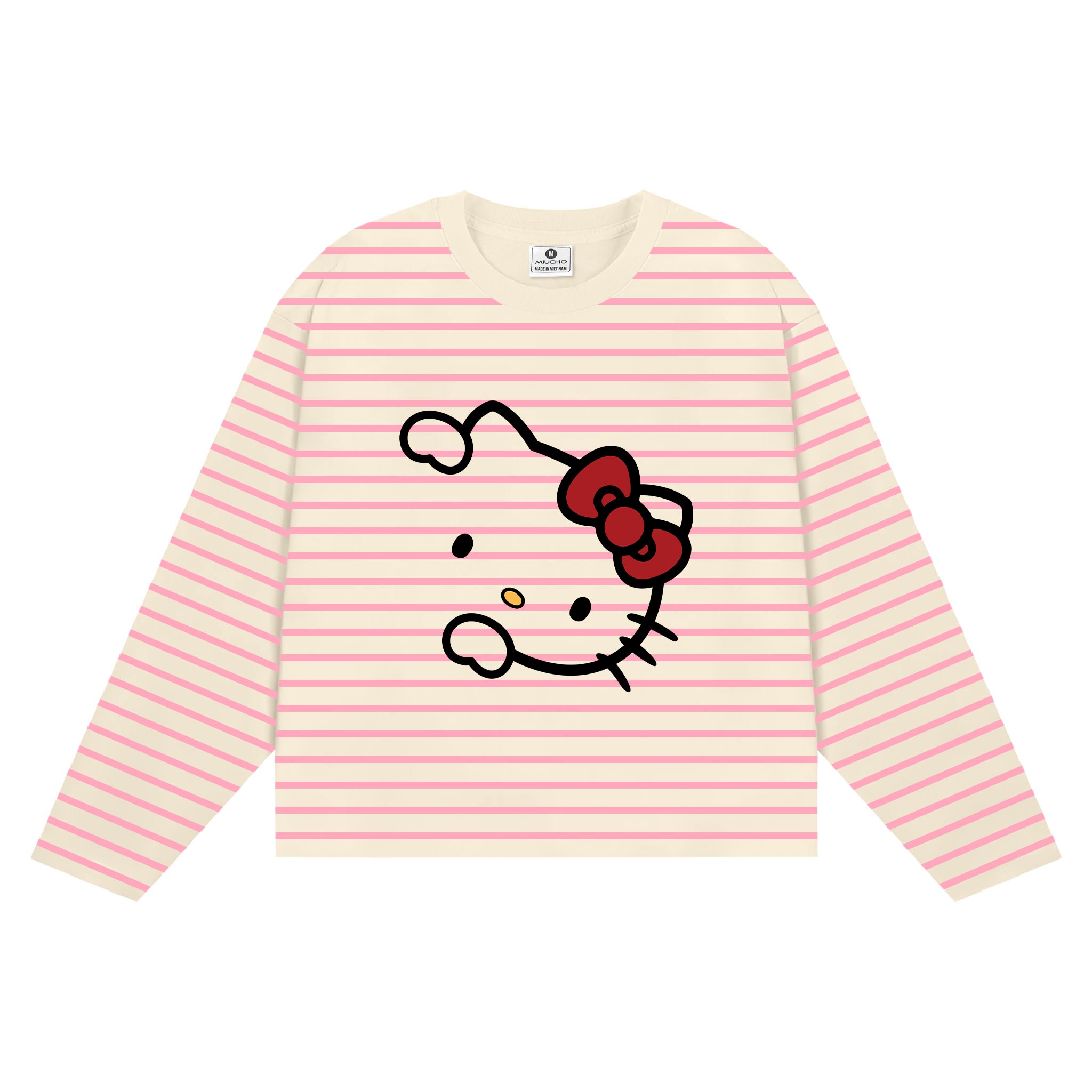 Áo thun nữ form boxy tay dài Miucho vải borip thoáng mát dày dặn hello kitty in mix 2692_thumbnail_15