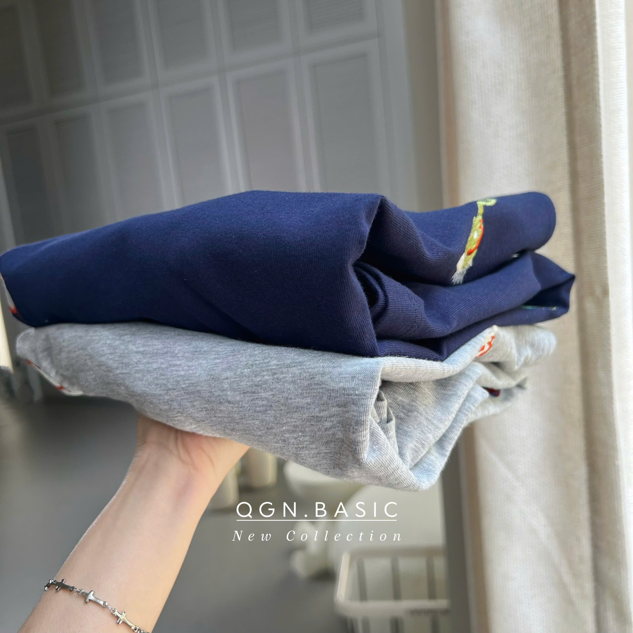 Áo thun thêu 2M ( XANH ĐEN )_thumbnail_1