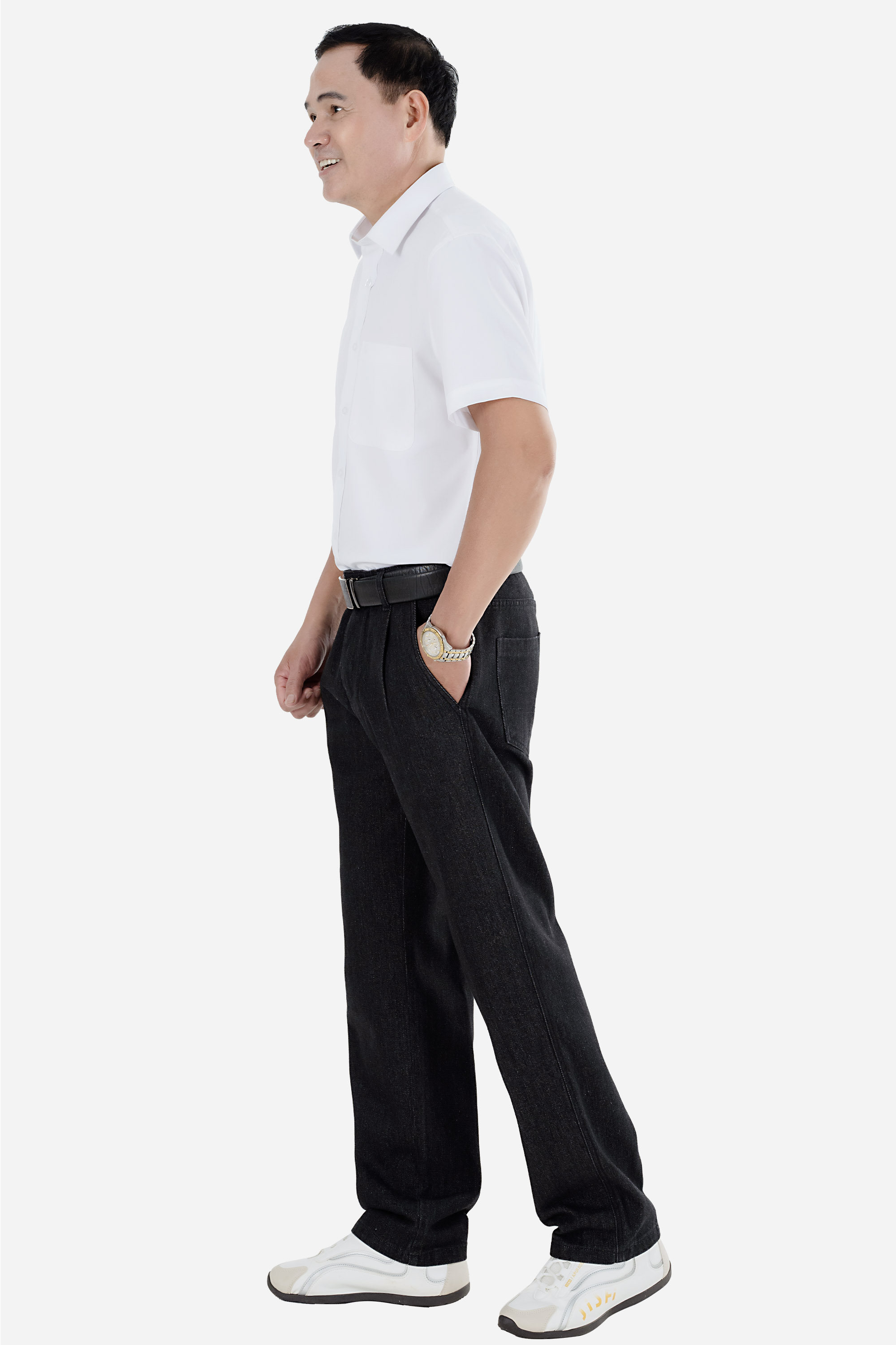 Quần Jeans 1 Li Nam Trung Niên ANCHI Chất Liệu Cafe Dáng Suông Túi Chéo Cao Cấp_thumbnail_2