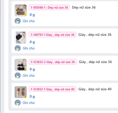 giày dép nữ size 36. size 40