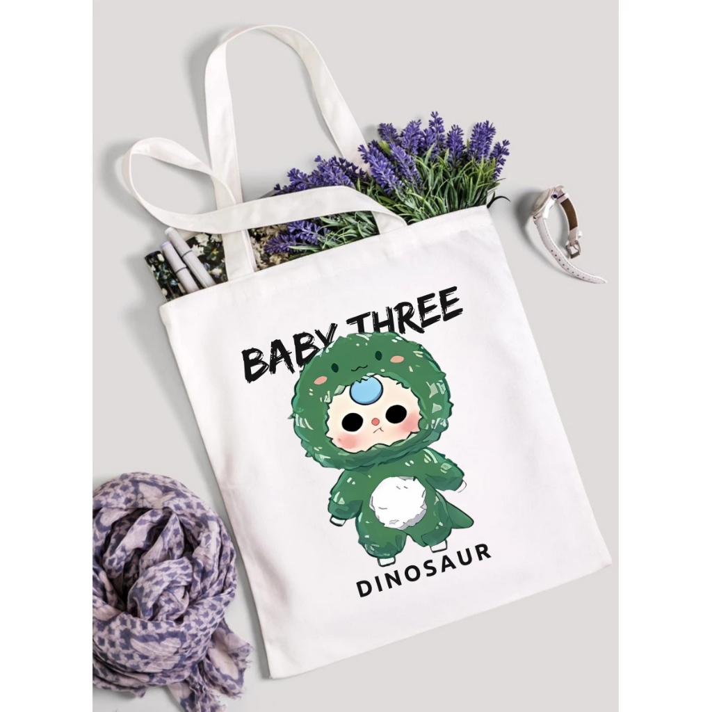 Túi tote Baby Three V3 - Túi Baby Three canvas 33x37cm có túi phụ đựng vừa A4, laptop - LOZA TOTE16_thumbnail_0
