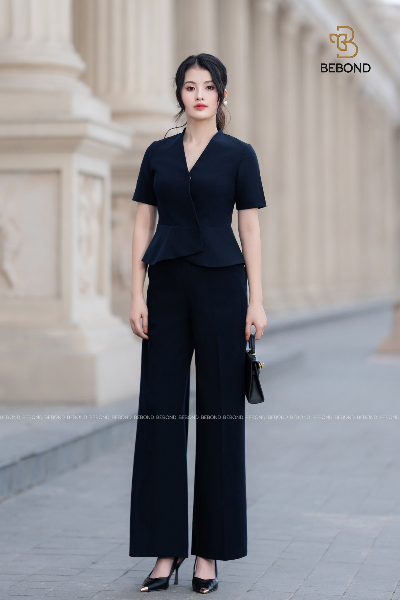 Áo vest ngắn tay ZURA màu XANH THAN