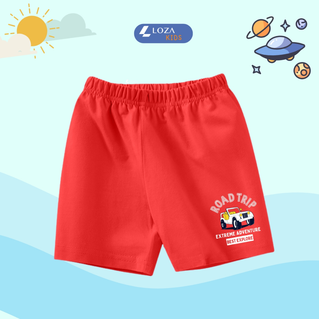 Quần đùi bé trai Snoopy, khủng long, ô tô hè 2025 - Quần đùi bé nam 15-40kg - Loza Kids QU002_thumbnail_0