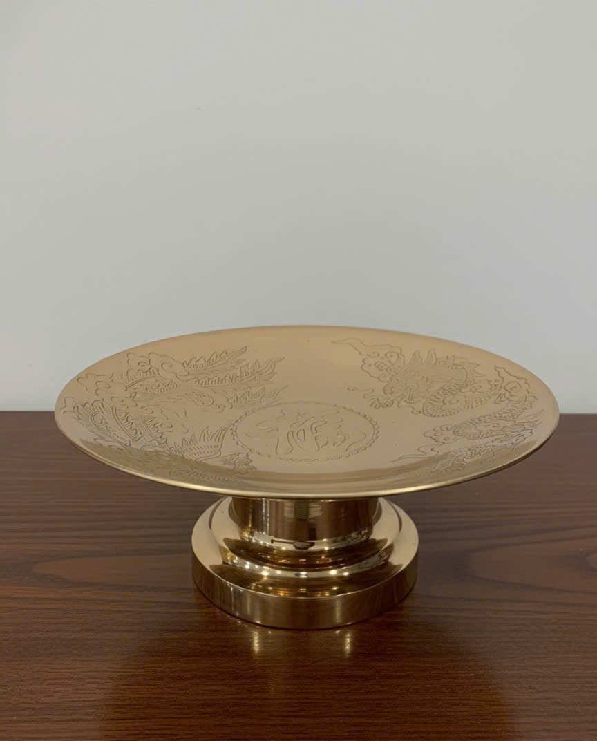 Mâm đựng hoa quả - mâm bồng đúc đồng đỏ 