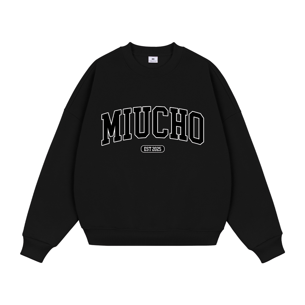 Áo sweater nam form boxy 1915 Miucho Club cổ tròn vải nỉ bông 350 GSM dày dặn in mix_thumbnail_7